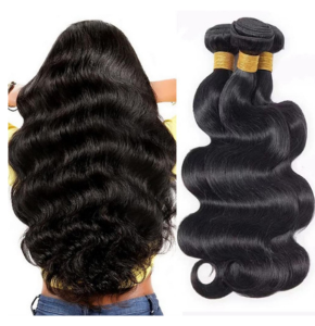 Body Wave Brazilian Virgin Hair Bundles - Unprocessed 100% Human Hair Weave for Black Women - 3 Bundles Natural Black Color Hair Extensions