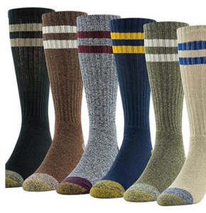 GOLDTOE Men's Harrington Crew Socks, Multipairs